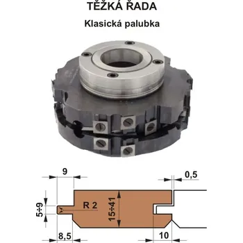 Frézka Sada fréz na pero a drážku s VBD 560 CF 160x40 / 4z - Klasická palubka - TĚŽKÁ ŘADA