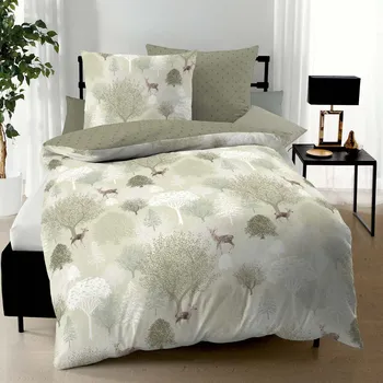 Povlečení Kaeppel | Flanelové povlečení Podzim khaki 140x200, 70x90