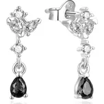 Beneto Výrazné stříbrné náušnice s fuchsiovými zirkony AGUP2183/SL + 2 měsíce na vrácení zboží