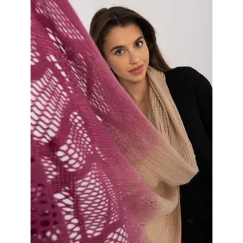 Šátek Dámský šátek s ombre efektem béžový a tmavě růžový