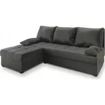 Tmavě šedá rozkládací rohová pohovka ZENA, oboustranná