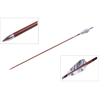 Goodgoods dekor dřeva šíp 30" průměr 7 mm bílé krocaní peří 1ks 20399