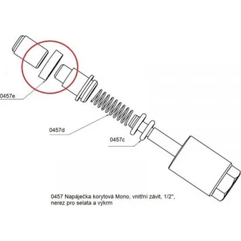 napáječka pro hospodářská zvířata Těsnění k napáječce korytové Mono, vnitřní závit, 1/2", nerez pro selata a výkrm