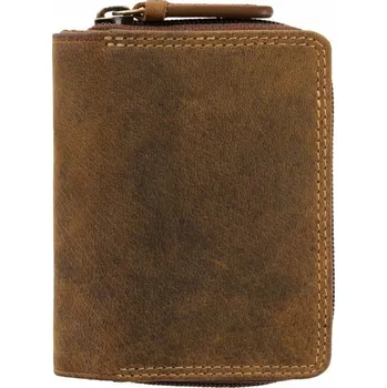 Peněženka Malá kožená peněženka Visconti z přírodní kůže přírodní hnědá světlá