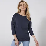 Blancheporte Volné tričko se 7/8 rukávy nám. modrá 50