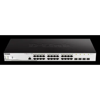 Síťový prvek D-Link DGS-1210-28P/ME/E 24-Port 10/100/1000BASE-T PoE + 4-Port 1 Gbps SFP Metro Ethernet