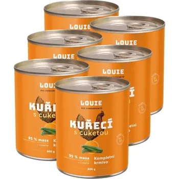 Krmivo pro psa Psí konzervy LOUIE KUŘECÍ S CUKETOU 6x 800 G UNI Oranžová