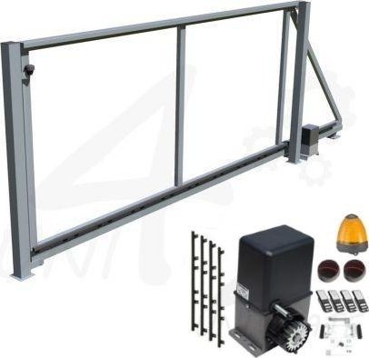 Posuvná samonosná brána vč. sloupků a automatizace - 3000 x 1000 mm