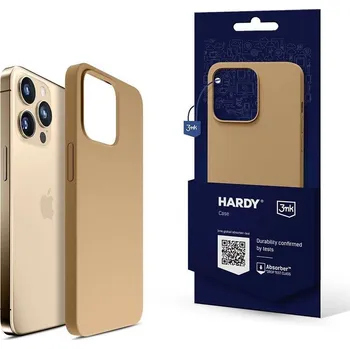 Pouzdro na mobilní telefon 3mk ochranný kryt HARDY Silicone MagCase pro Apple iPhone 13 Pro, Gold 5903108500678
