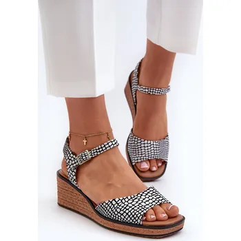 Dámské sandále Dámské sandály Na Klinu Sergio Leone SK303 Barva: Bílá, Velikost: 40