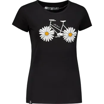 Dámské triko s krátkým rukávem ALW184/PUSTA ČERNÁ XS