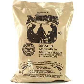 Originál US Army MRE Menu 8 MEATBALLS IN MARINARA SAUCE