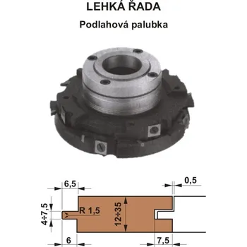 Frézka Sada fréz na pero a drážku s VBD 560 CF 160x40 / 4z - Podlahová palubka - LEHKÁ ŘADA