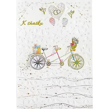 Přání s svatbě CTS27, s reliéfem