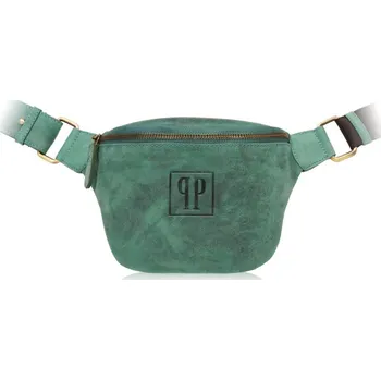 Kabelka Paolo Peruzzi Kožená praktická dámská ledvinka PAOLO PERUZZI; zelená