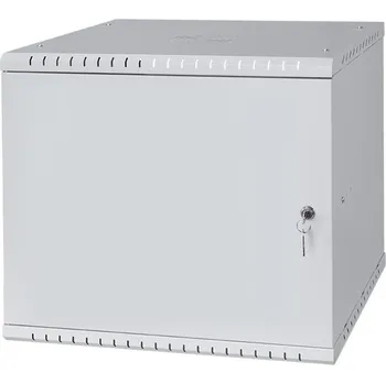Rozvaděč LEXI-Net 19" nástěnný rozvaděč Basic 9U 525x450, plechové dveře, bez zad, rozložený, šedý
