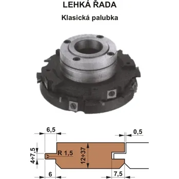 Frézka Sada fréz na pero a drážku s VBD 560 CF 160x40 / 4z - Klasická palubka - LEHKÁ ŘADA