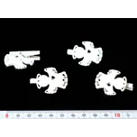 Dekorační dřevěný kolíček s andílkem - BÍLÝ