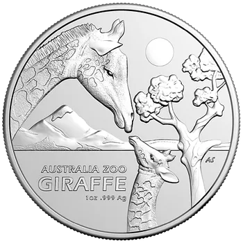 Stříbrná mince Giraffe (Žirafa) 1 Oz 2024 (Australia ZOO) - (5.)