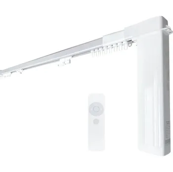 Garnýž Roztažitelná motorická kolejnička 230-400 cm stříbrná