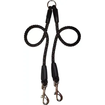 Vodítko pro psa Palkar vodítko rozdvojka pro psy 40 cm x 8 mm černo-hnědá