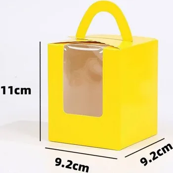 Dárková krabička Krabička na cupcaky 100ks žluté Cakesicq