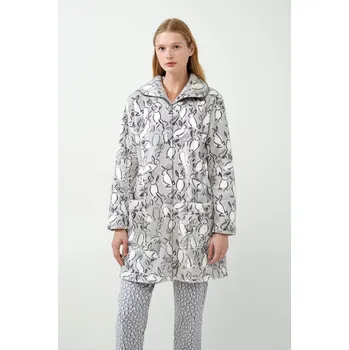 Dámský župan Vamp Župan s knoflíky a potiskem králíčka 21459