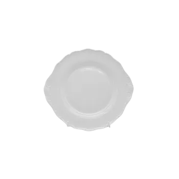 Talíř Moritz Zdekauer, Talíř koláčový, 24,5x26,5cm, bílá
