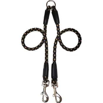 Vodítko pro psa Palkar vodítko rozdvojka pro psy 40 cm x 8 mm černo-béžová