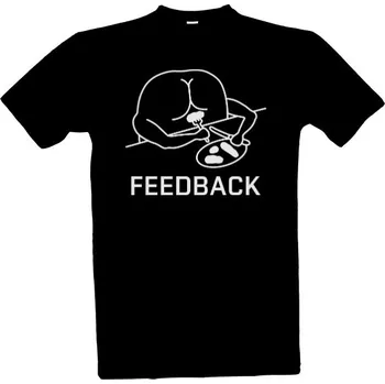 Tričko s potiskem FEEDBACK bílý pánské
