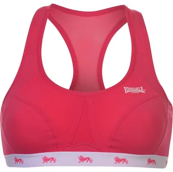 Podprsenka dámská sportovní podprsenka LONSDALE - BRIGHT ROSE - 34B (75B) (Lonsdale Crop Top Ladies)