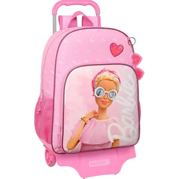 Dámské tričko Školní batoh na kolečkách Barbie Girl Růžová (33 x 42 x 14 cm)
