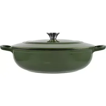 Pánev Litinová pánev smaltovaná 31,5 cm zelená