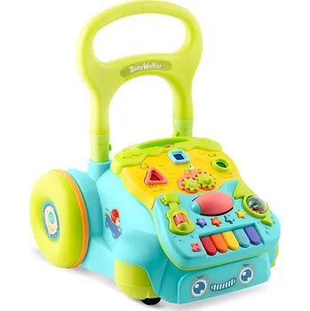 Dětské chodítko Ricokids RK-744 Vzdělávací chodítko s hudbou 2v1, tyrkysové