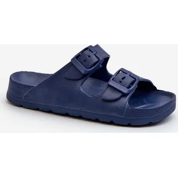 Dívčí baleríny EVENTO Lehké Dětské Pěnové Žabky S Sponami Adirnaca Barva: Modrá, Velikost: 32