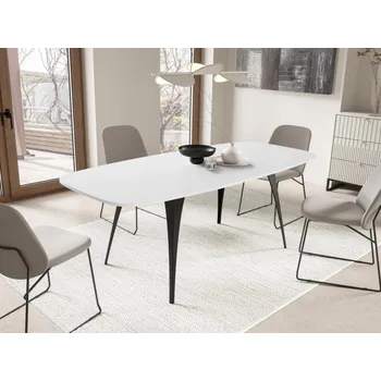 Rozkládací jídelní stůl Prizino 160, Barva: černá / arktická bílá MIRJAN 5903211362422