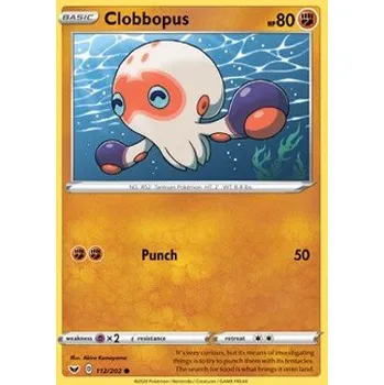 Sběratelská karetní hra Pokémon SSH 112/202 Clobbopus - Sword & Shield Stav: Near Mint, Verze: NORMAL
