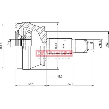 Poloosa kola Sada kloubů, hnací hřídel, , 46307082, 60813079, KAMOKA, 6684