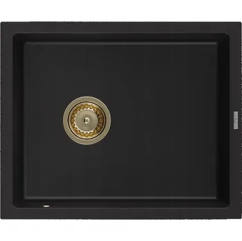 Granitový dřez Jednokomorový granitový dřez Mexen Pedro, černý