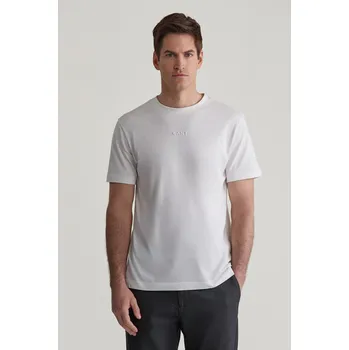 Pánské oblečení TRIČKO GANT 3D LOGO SS TSHIRT EGGSHELL