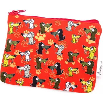 Pamlskový Ráj Univerzální taštička - pudl Barva: červená