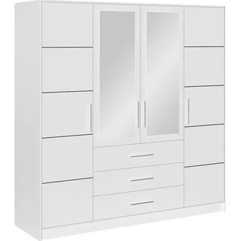 Šatní skříň Čtyřdveřová šatní skříň 196 AGNESA - bílá