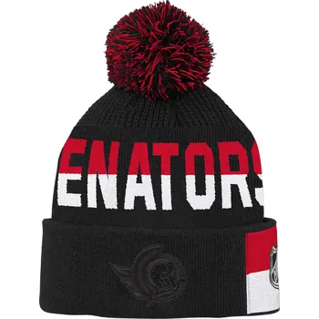 Čepice Outerstuff Dětská zimní čepice Ottawa Senators NHL Faceoff Jacquard Knit
