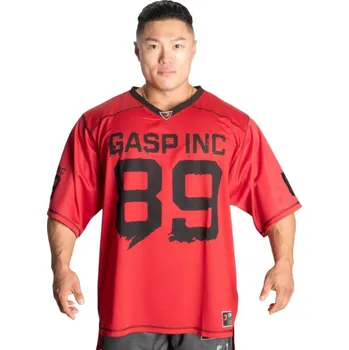 Pánské tričko Gasp NO1 FOOTBALL TEE CHILI RED – tričko Gasp červené Velikost: L