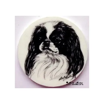 Japan chin, japončík magnet nebo placka - Špendlík brožový