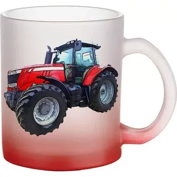 Massey Ferguson 7718 skleněný hrnek traktor (hrneček s traktorem matné sklo )