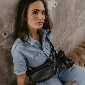 Ledvinka Loulex Fanny Pack Black - Fotoledvinka černá