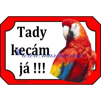 Cedulka papoušek ara arakanga - Bez samolepicí vrstvy