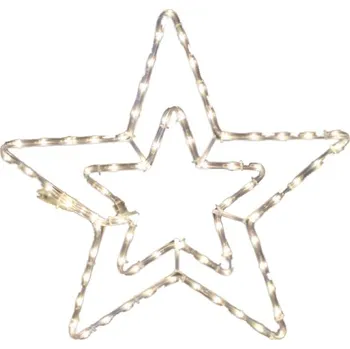 Vánoční dekorace 2x LED vánoční hvězda do okna 12W/230V, teplá bílá barva, IP44