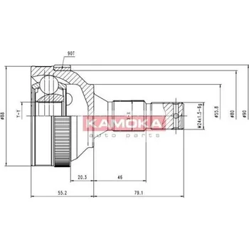 Poloosa kola Sada kloubů, hnací hřídel, , 327202, 327209, 327210, 327211, 327371, 327379, 327381, 95615878, KAMOKA, 6224